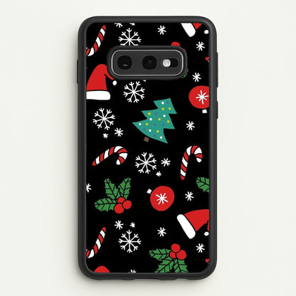 Christmas Objects Pattern  -  Phone Case for Galaxy S10e