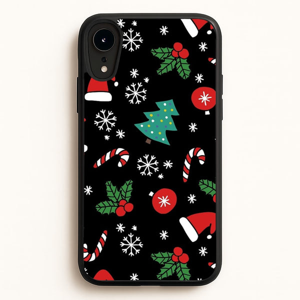 Christmas Objects Pattern  -  Phone Case for iPhone XR