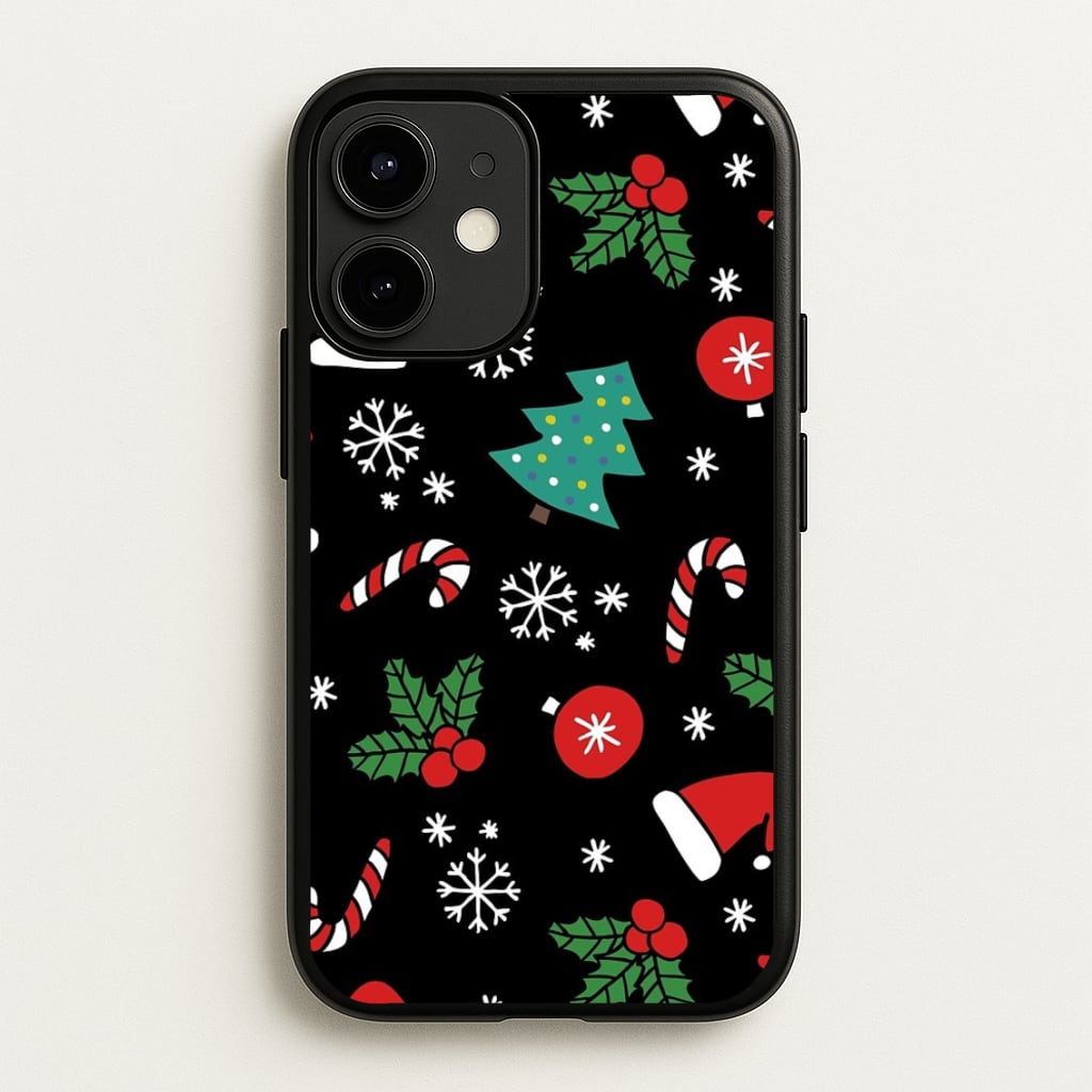 Christmas Objects Pattern  -  Phone Case for iPhone 12 / 12 Pro