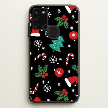 Christmas Objects Pattern  -  Phone Case for Galaxy A21s