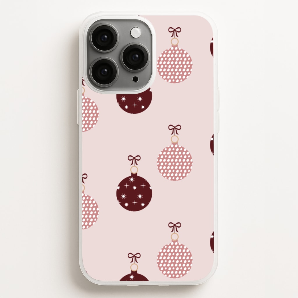 Christmas Bauble Pattern  - Christmas Phone Case for iPhone 16 Pro Max
