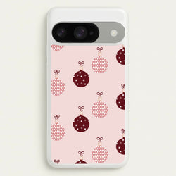 Christmas Bauble Pattern Phone Case for Google Pixel 10 / 10 Pro