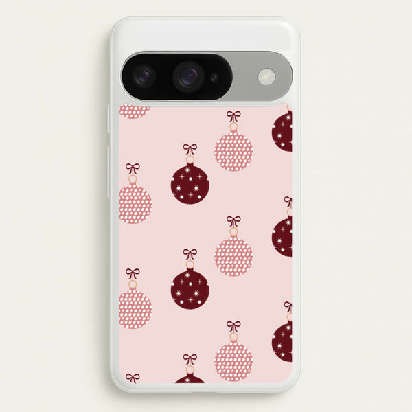 Christmas Bauble Pattern Phone Case for Google Pixel 10 / 10 Pro