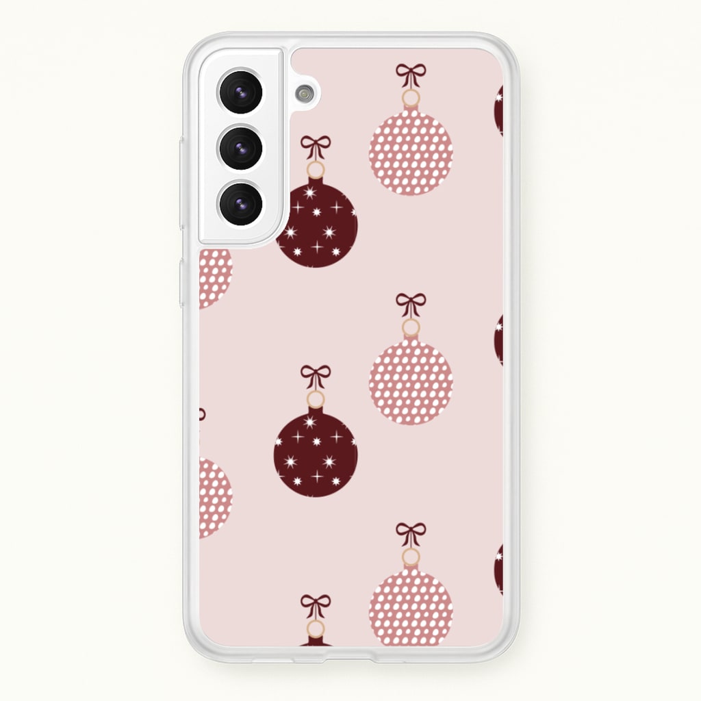 Christmas Bauble Pattern  - Christmas Phone Case for Galaxy S21FE