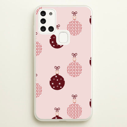 Christmas Bauble Pattern  - Christmas Phone Case for Galaxy A21s