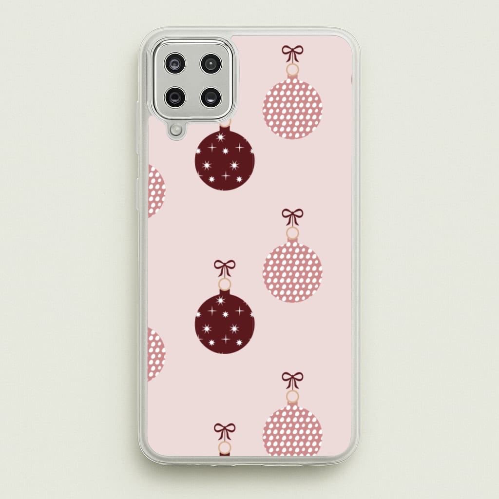 Christmas Bauble Pattern  - Christmas Phone Case for Galaxy A12