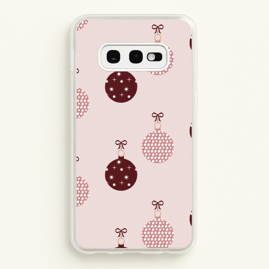 Christmas Bauble Pattern  - Christmas Phone Case for Galaxy S10e