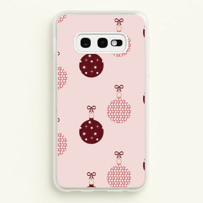 Christmas Bauble Pattern  - Christmas Phone Case for Galaxy S10e