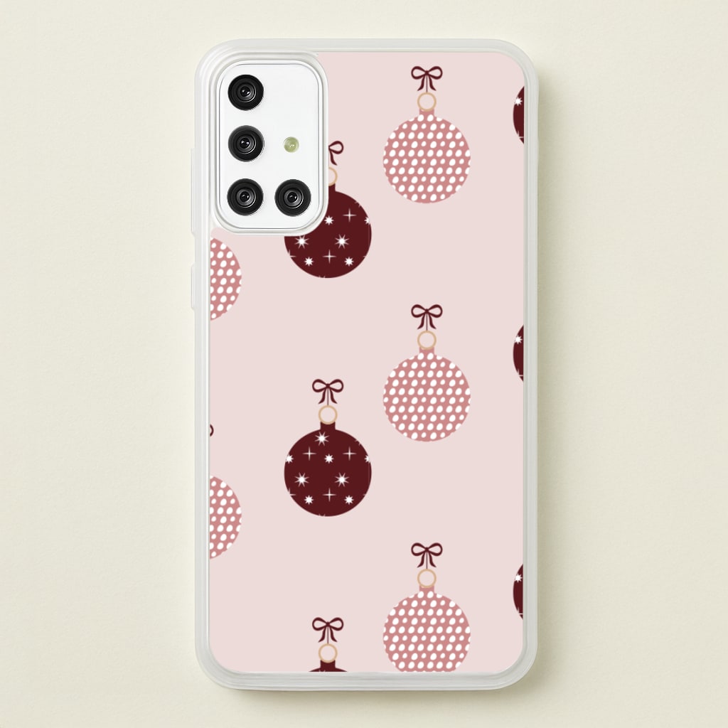 Christmas Bauble Pattern  - Christmas Phone Case for Galaxy A71