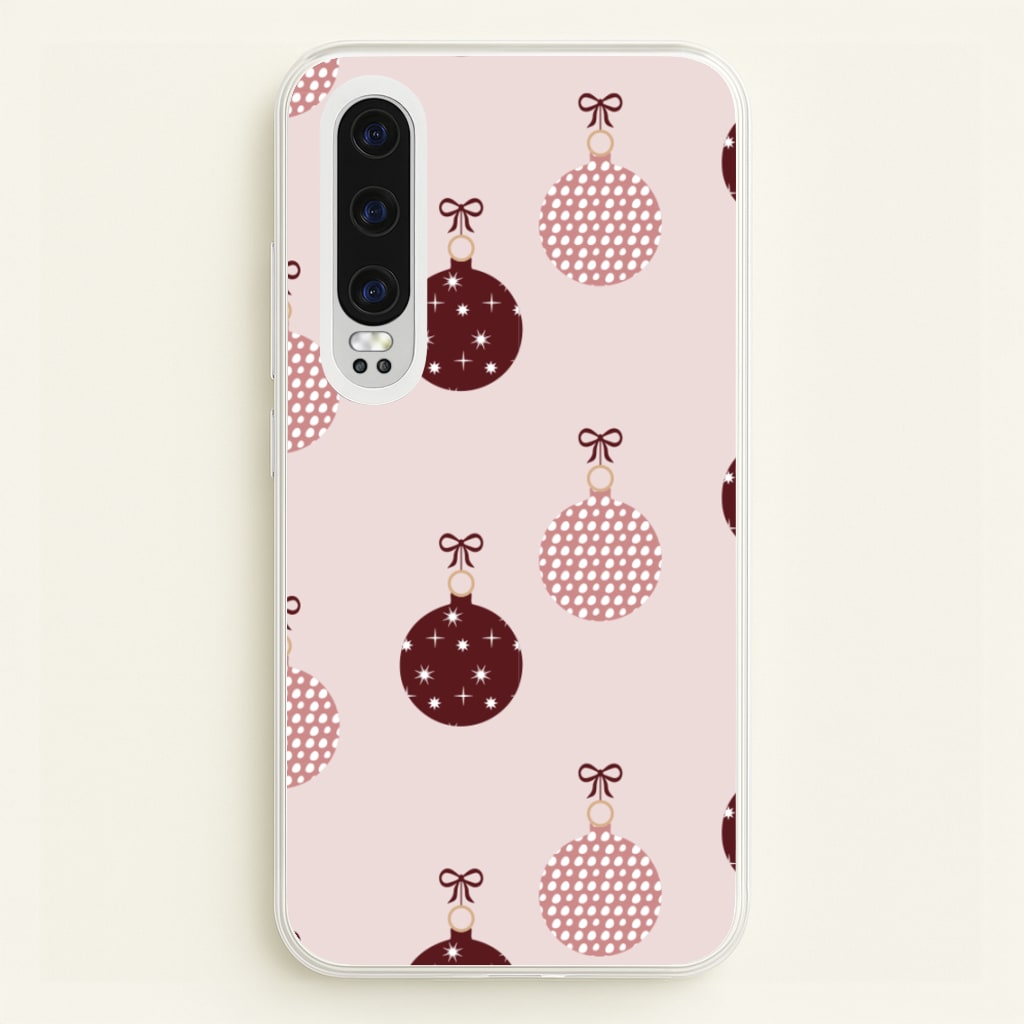 Christmas Bauble Pattern  - Christmas Phone Case for Huawei P30