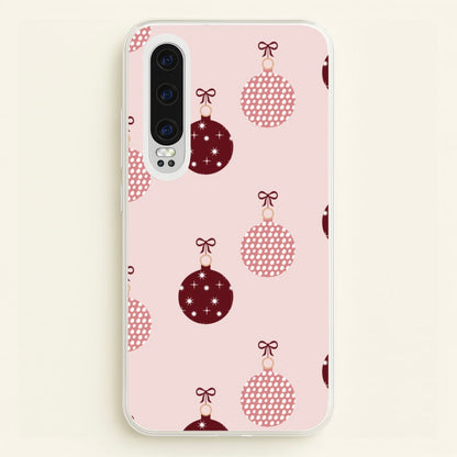 Christmas Bauble Pattern  - Christmas Phone Case for Huawei P30