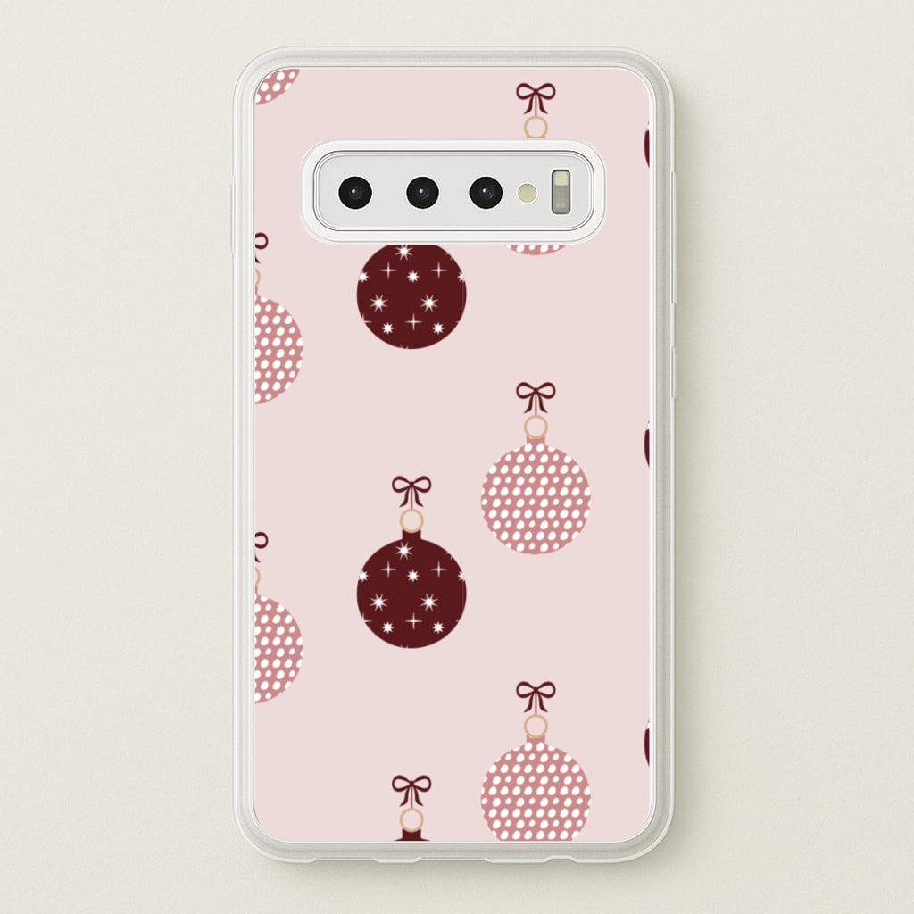 Christmas Bauble Pattern  - Christmas Phone Case for Galaxy S10 Plus