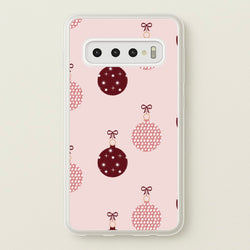 Christmas Bauble Pattern  - Christmas Phone Case for Galaxy S10 Plus