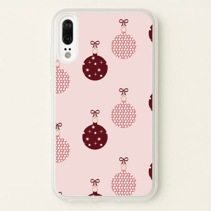 Christmas Bauble Pattern  - Christmas Phone Case for Huawei P20