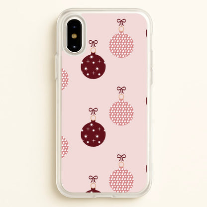 Christmas Bauble Pattern  - Christmas Phone Case for iPhone X / XS