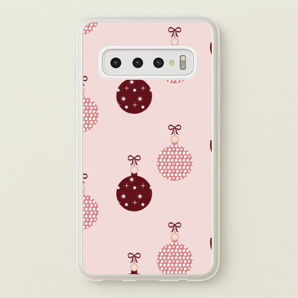 Christmas Bauble Pattern  - Christmas Phone Case for Galaxy S10
