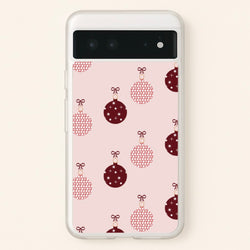 Christmas Bauble Pattern  - Christmas Phone Case for Google Pixel 6