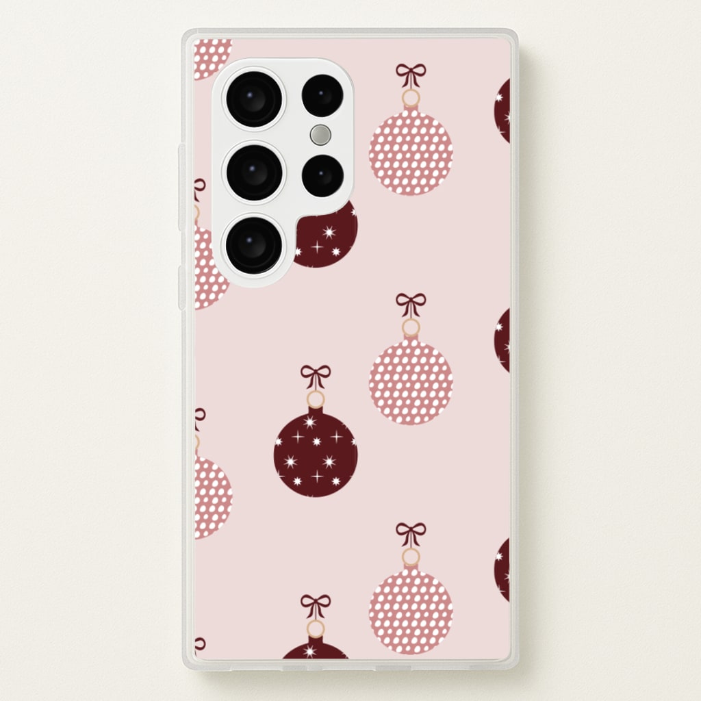 Christmas Bauble Pattern  - Christmas Phone Case for Galaxy S24 Ultra