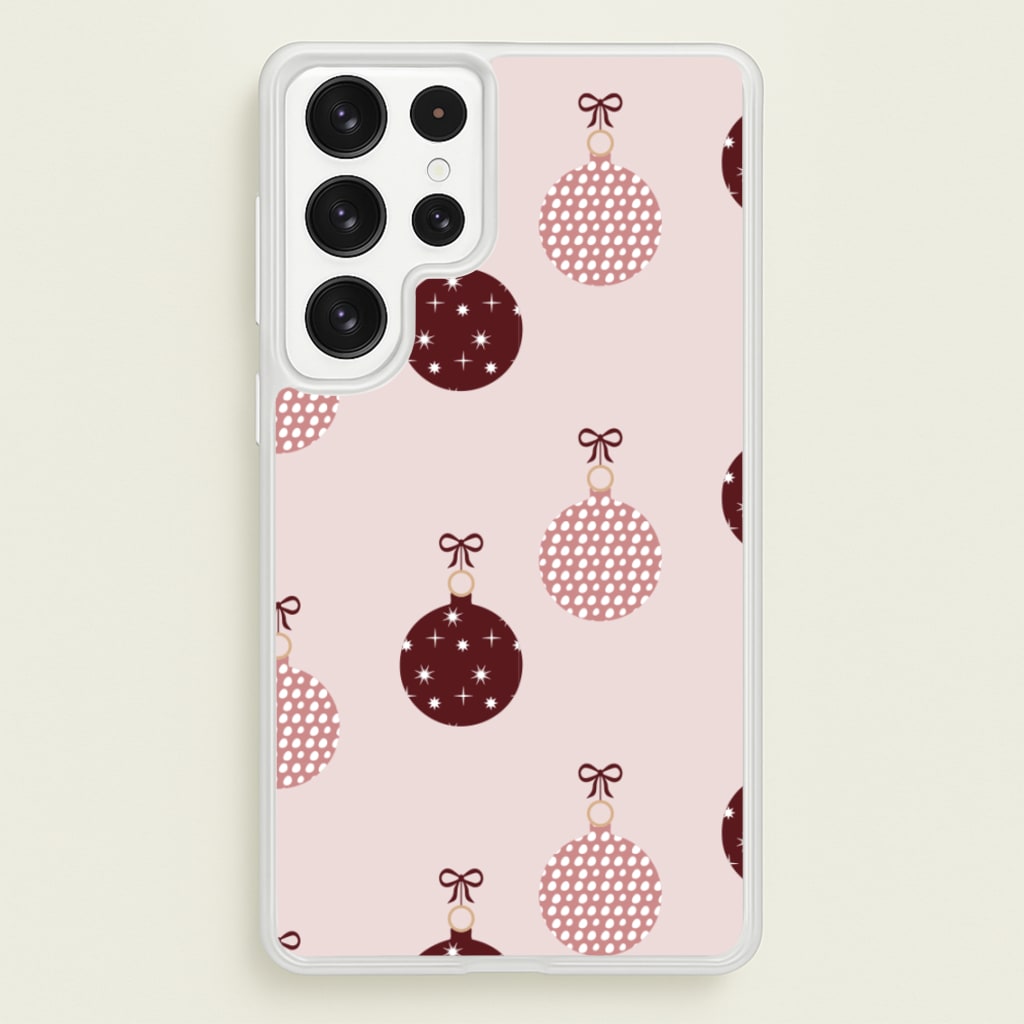 Christmas Bauble Pattern  - Christmas Phone Case for Galaxy S22 Ultra