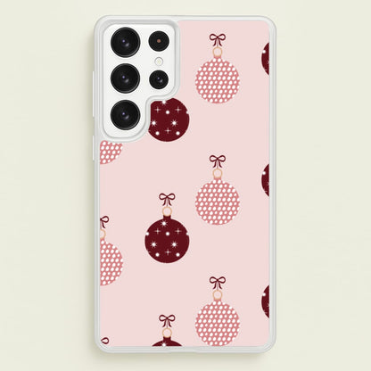 Christmas Bauble Pattern  - Christmas Phone Case for Galaxy S22 Ultra