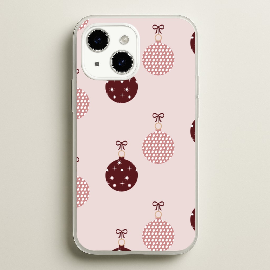Christmas Bauble Pattern  - Christmas Phone Case for iPhone 14