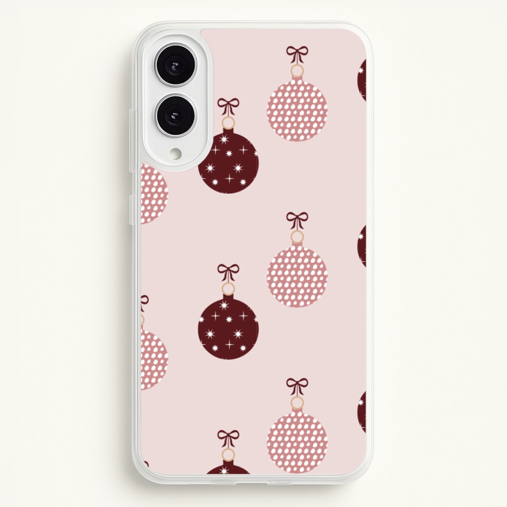 Christmas Bauble Pattern  - Christmas Phone Case for Galaxy S25 Edge