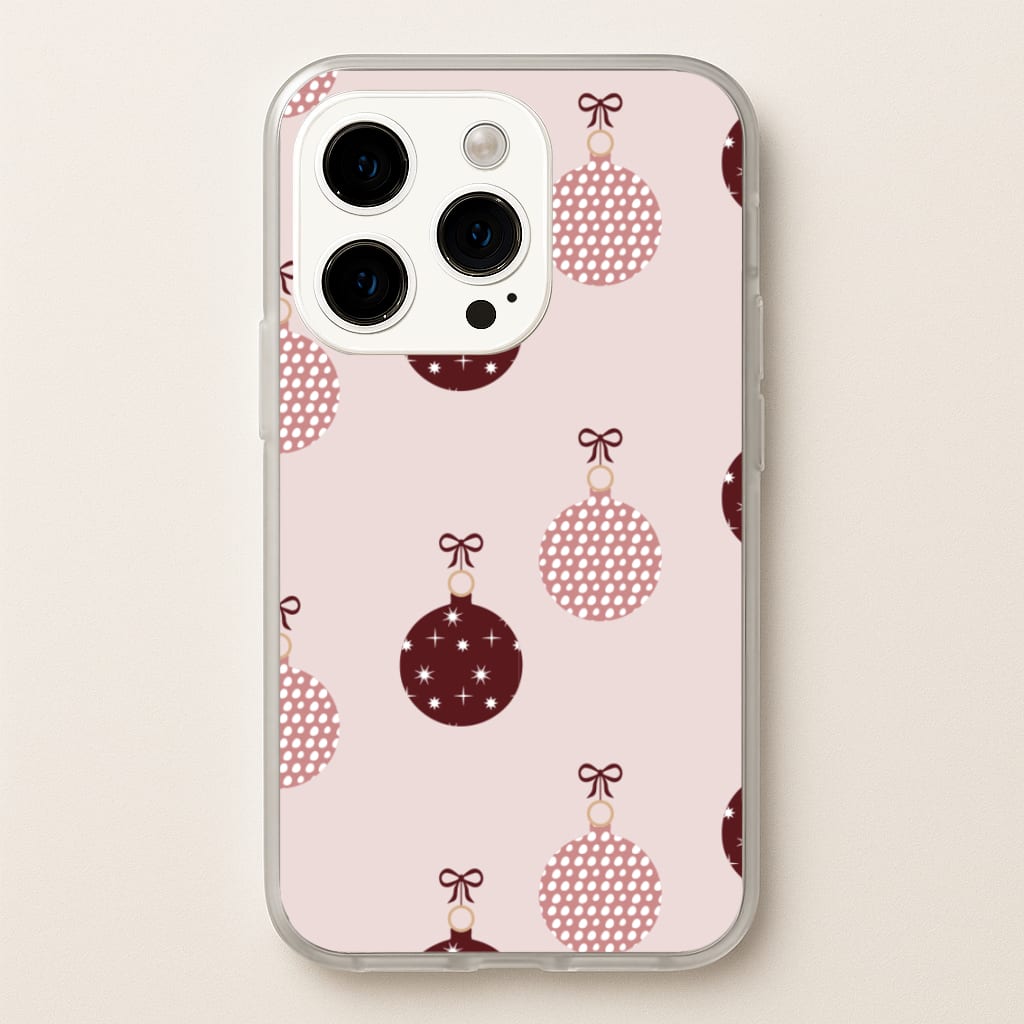 Christmas Bauble Pattern  - Christmas Phone Case for iPhone 15 Pro Max