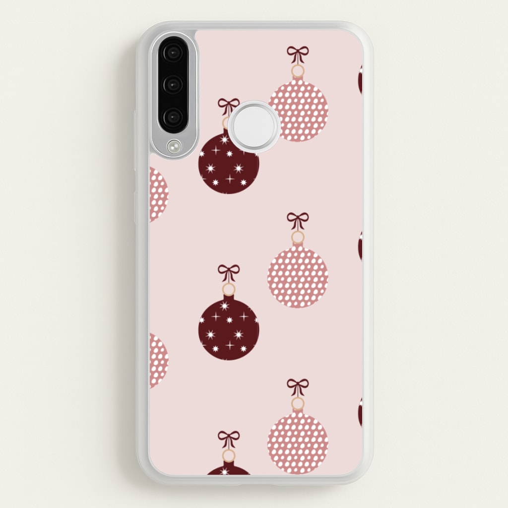 Christmas Bauble Pattern  - Christmas Phone Case for Huawei P30 Lite