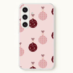 Christmas Bauble Pattern  - Christmas Phone Case for Galaxy S25