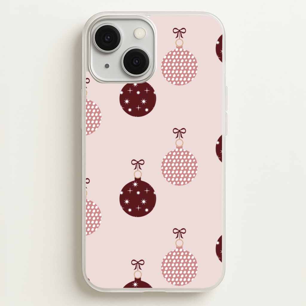 Christmas Bauble Pattern  - Christmas Phone Case for iPhone 13 Mini