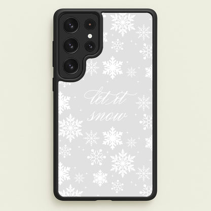 Let It Snow Christmas Pattern  - Christmas Phone Case for Galaxy S23 Ultra