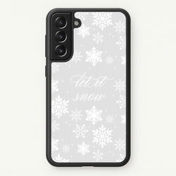 Let It Snow Christmas Pattern  - Christmas Phone Case for Galaxy S21FE