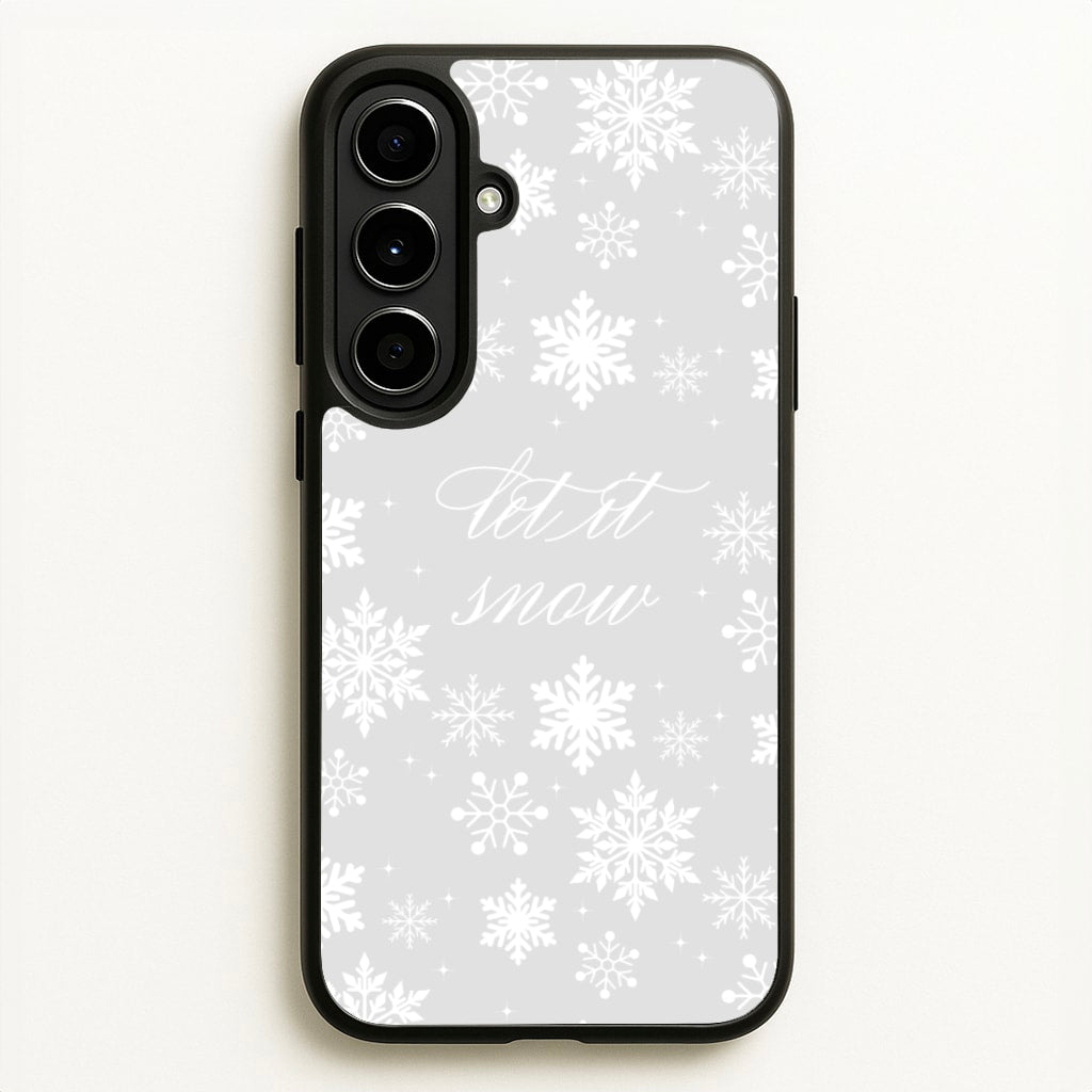 Let It Snow Christmas Pattern  - Christmas Phone Case for Galaxy A56