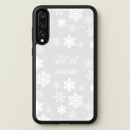 Let It Snow Christmas Pattern  - Christmas Phone Case for Huawei P20 Pro