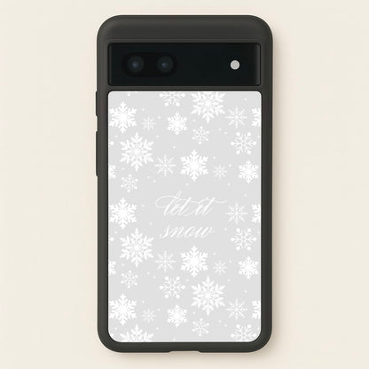 Let It Snow Christmas Pattern  - Christmas Phone Case for Google Pixel 6a