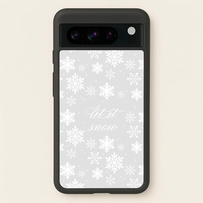 Let It Snow Christmas Pattern  - Christmas Phone Case for Google Pixel 8 Pro