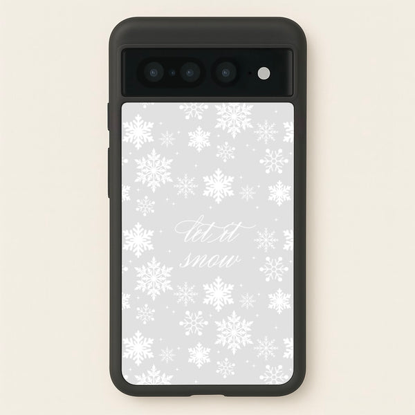 Let It Snow Christmas Pattern  - Christmas Phone Case for Google Pixel 7 Pro