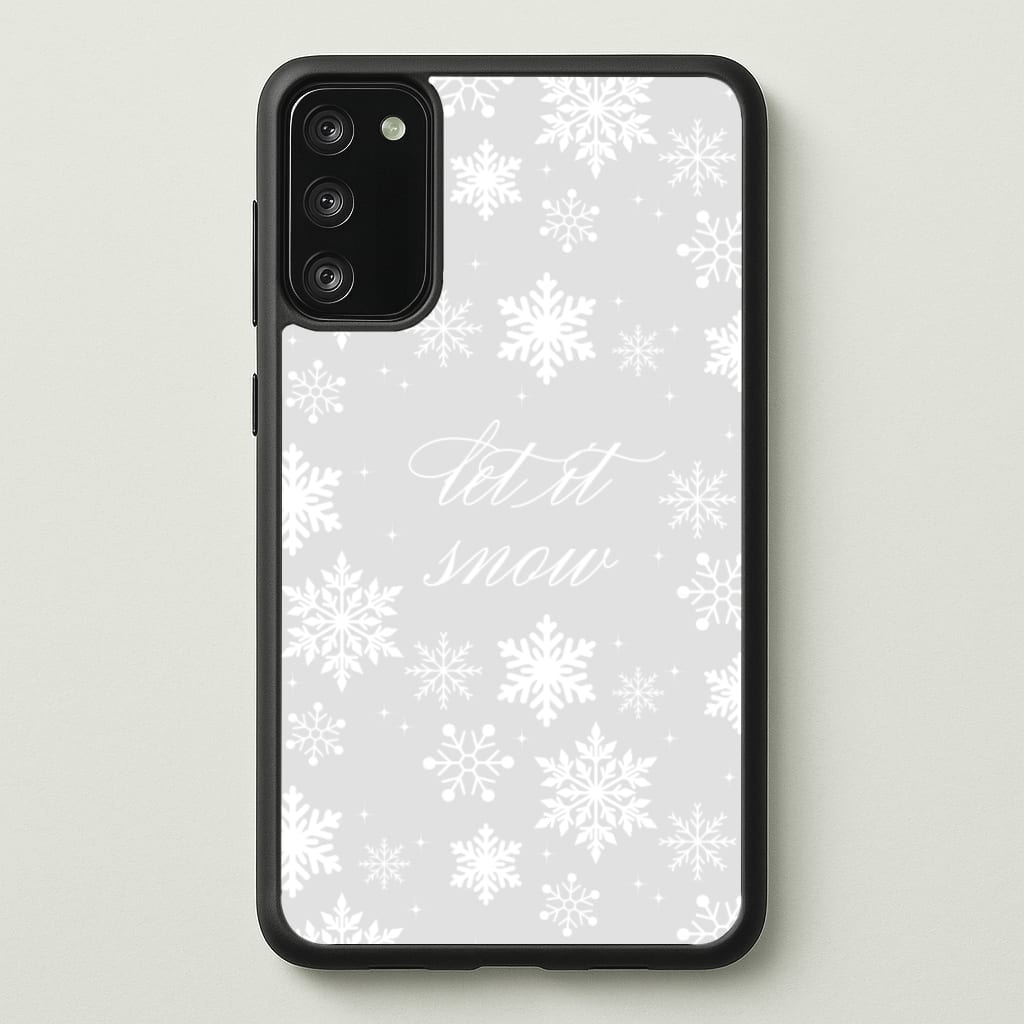 Let It Snow Christmas Pattern  - Christmas Phone Case for Galaxy A41