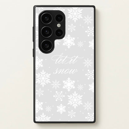 Let It Snow Christmas Pattern  - Christmas Phone Case for Galaxy S24 Ultra