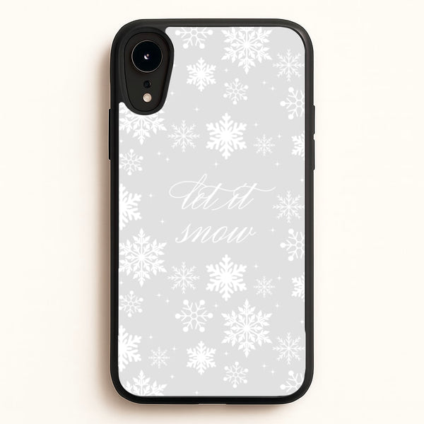 Let It Snow Christmas Pattern  - Christmas Phone Case for iPhone XR