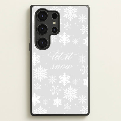 Let It Snow Christmas Pattern  - Christmas Phone Case for Galaxy S25 Ultra