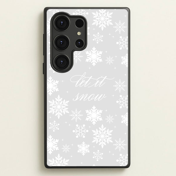 Let It Snow Christmas Pattern  - Christmas Phone Case for Galaxy S25 Ultra