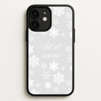 Let It Snow Christmas Pattern  - Christmas Phone Case for iPhone 11