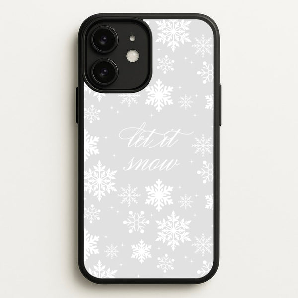 Let It Snow Christmas Pattern  - Christmas Phone Case for iPhone 11