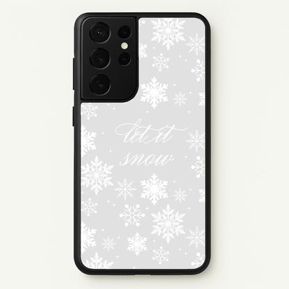 Let It Snow Christmas Pattern  - Christmas Phone Case for Galaxy S21 Ultra