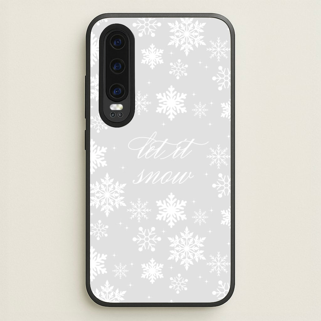 Let It Snow Christmas Pattern  - Christmas Phone Case for Huawei P30