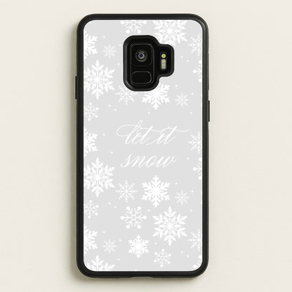 Let It Snow Christmas Pattern  - Christmas Phone Case for Galaxy S9