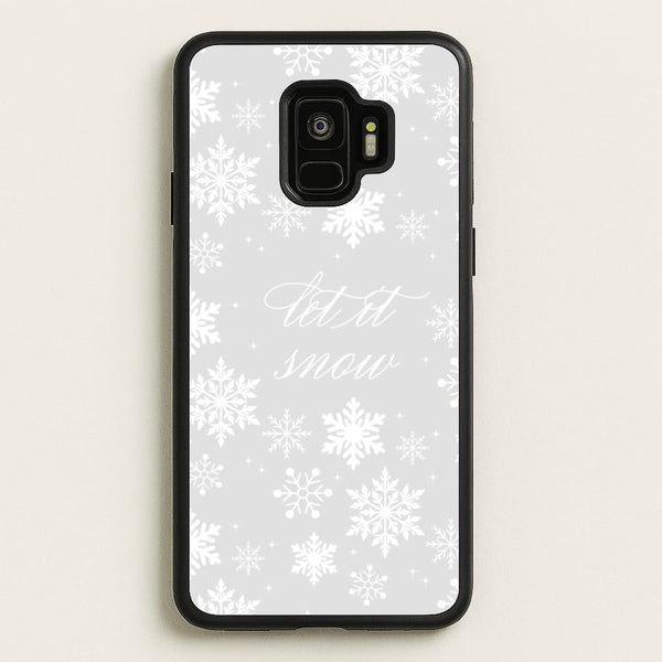 Let It Snow Christmas Pattern  - Christmas Phone Case for Galaxy S9