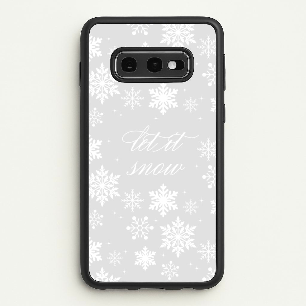 Let It Snow Christmas Pattern  - Christmas Phone Case for Galaxy S10e