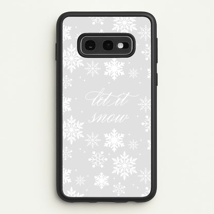 Let It Snow Christmas Pattern  - Christmas Phone Case for Galaxy S10e